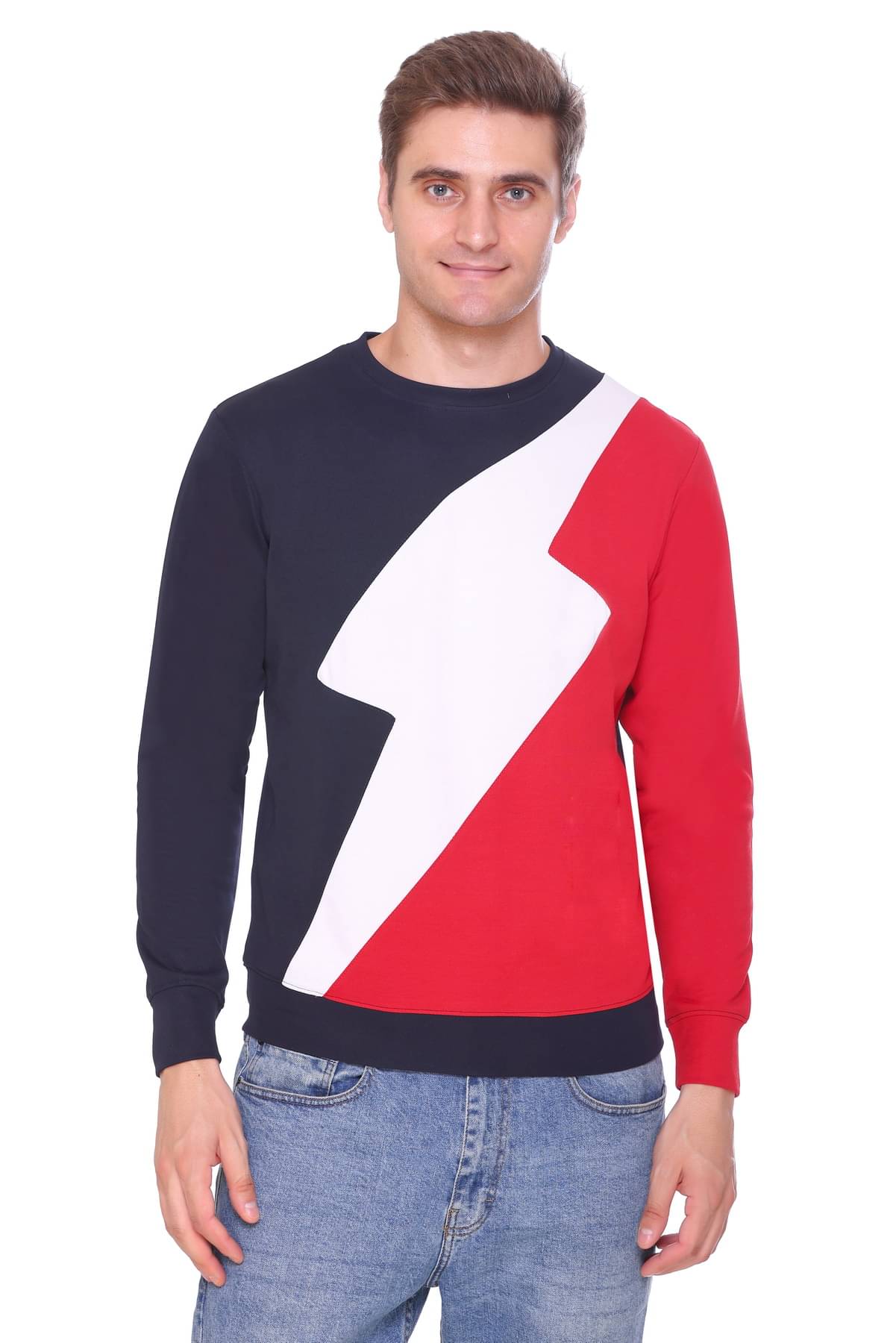 RF RAVES - Multicolor Cotton Blend Regular Fit Men's Sweatshirt ( Pack of 1 )     			RF RAVES - Multicolor Cotton Blend Regular Fit Men's Sweatshirt ( Pack of 1 )