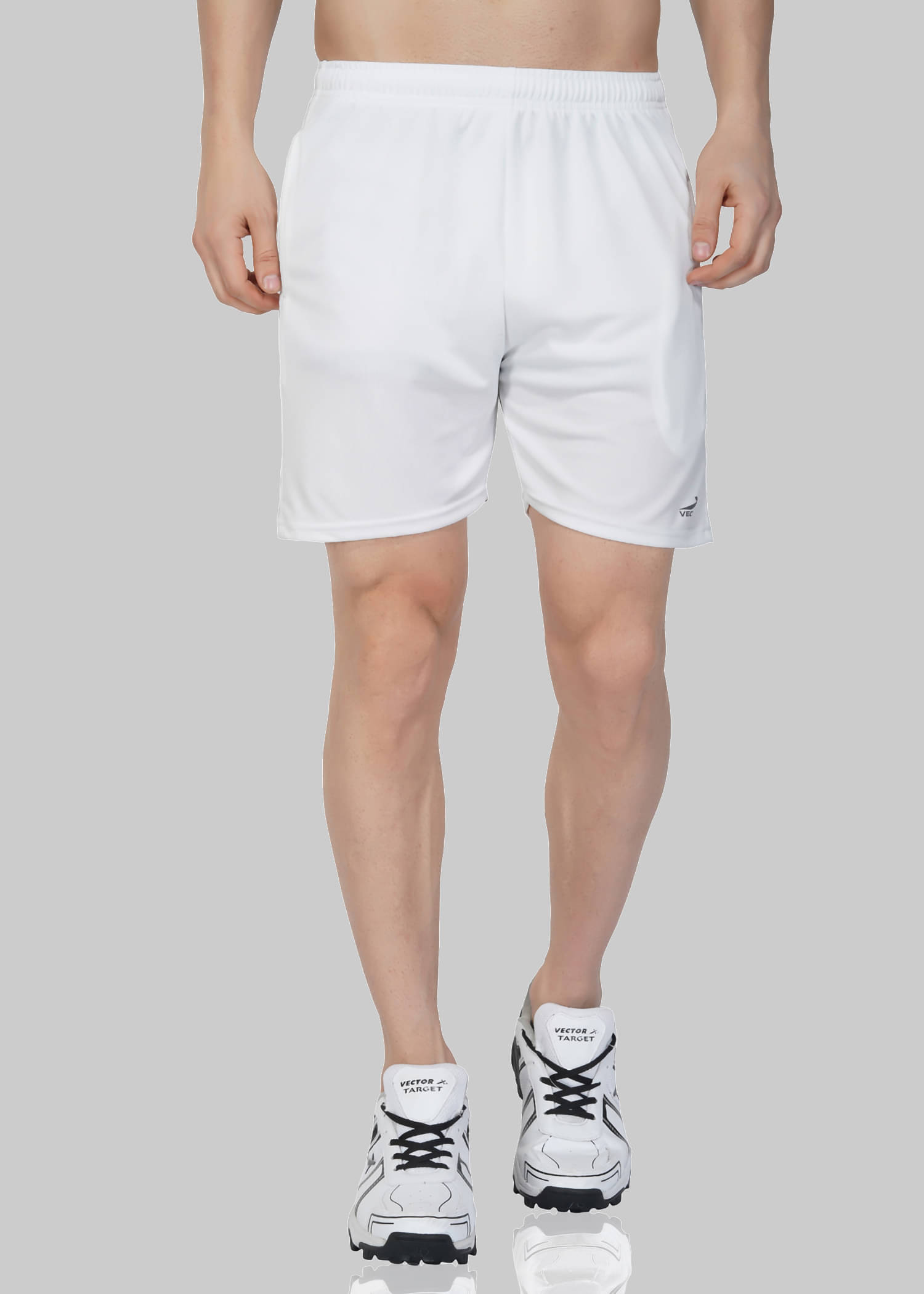     			Vector X - White Polyester Men's Running Shorts ( Pack of 1 )