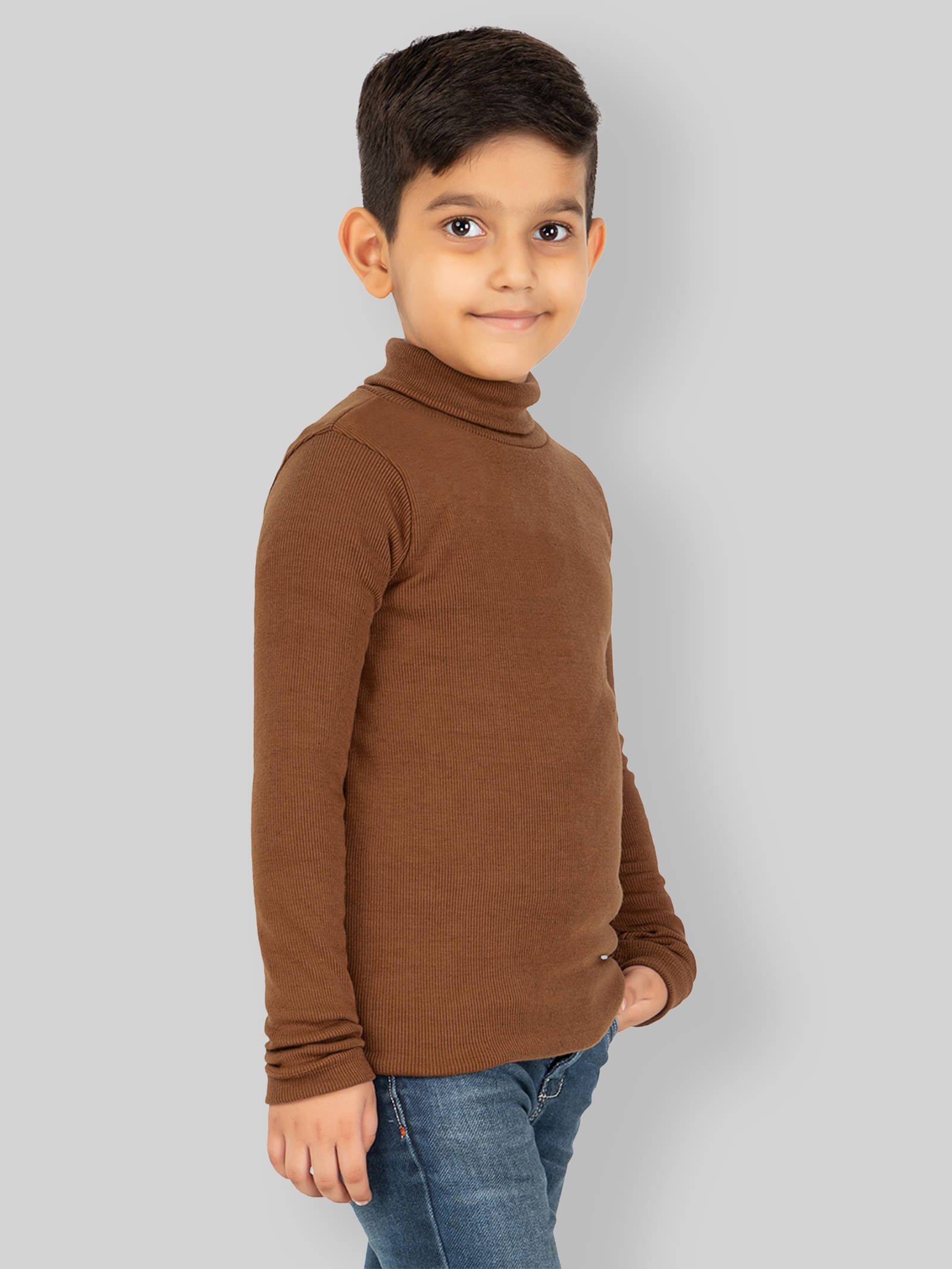     			YHA Pack of 1 Boys Woollen Blend Pullover Sweater ( Brown )