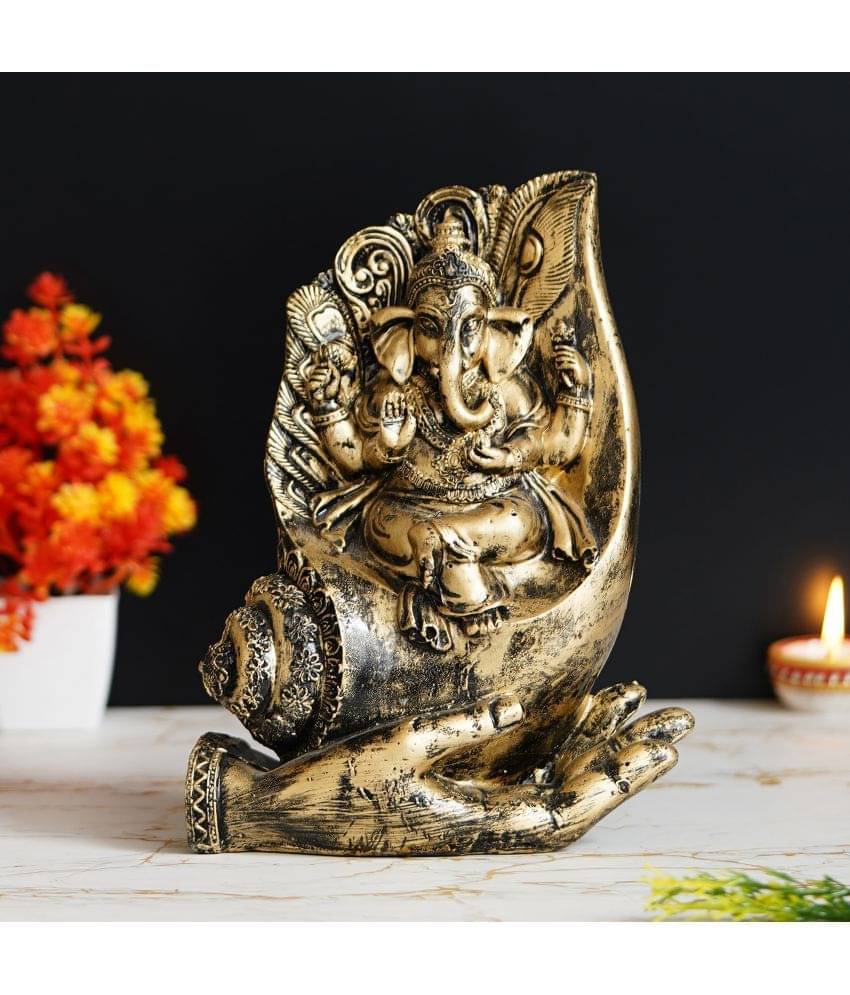 eCraftIndia Unisex Gold-Toned Handcrafted Lord Ganesha Showpiece eCraftIndia Unisex Gold-Toned Handcrafted Lord Ganesha Showpiece
