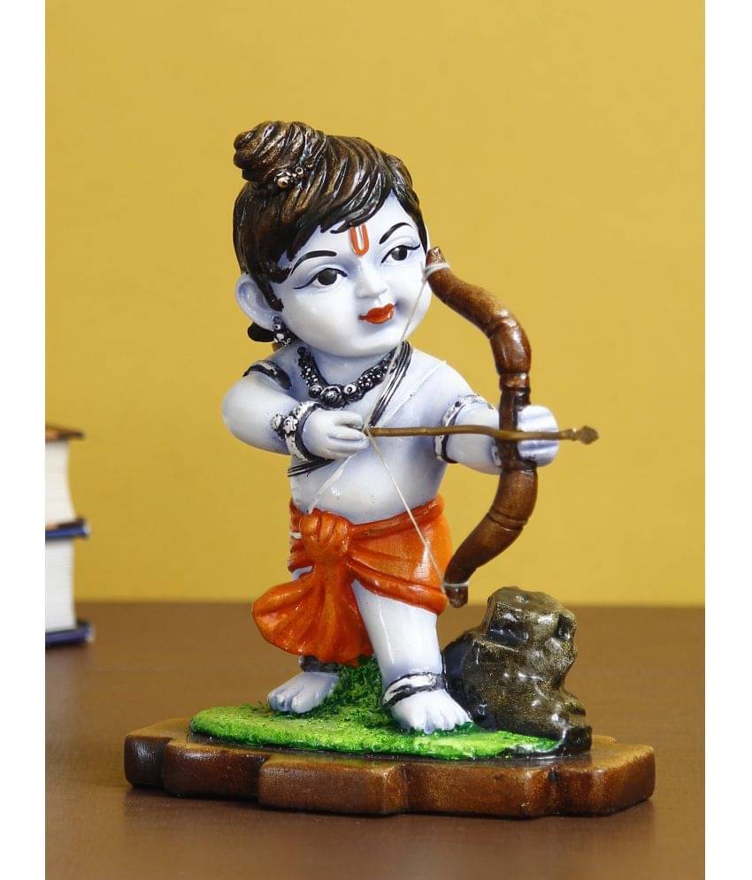 eCraftIndia Orange & Blue Lord Ram Playing with Bow & Arrow Handcrafted Figurine Showpiece     			eCraftIndia Orange & Blue Lord Ram Playing with Bow & Arrow Handcrafted Figurine Showpiece