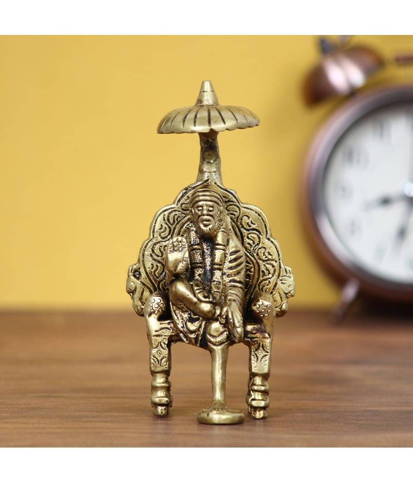 eCraftIndia Gold-Toned Handcrafted Sai Baba Idol Showpiece eCraftIndia Gold-Toned Handcrafted Sai Baba Idol Showpiece