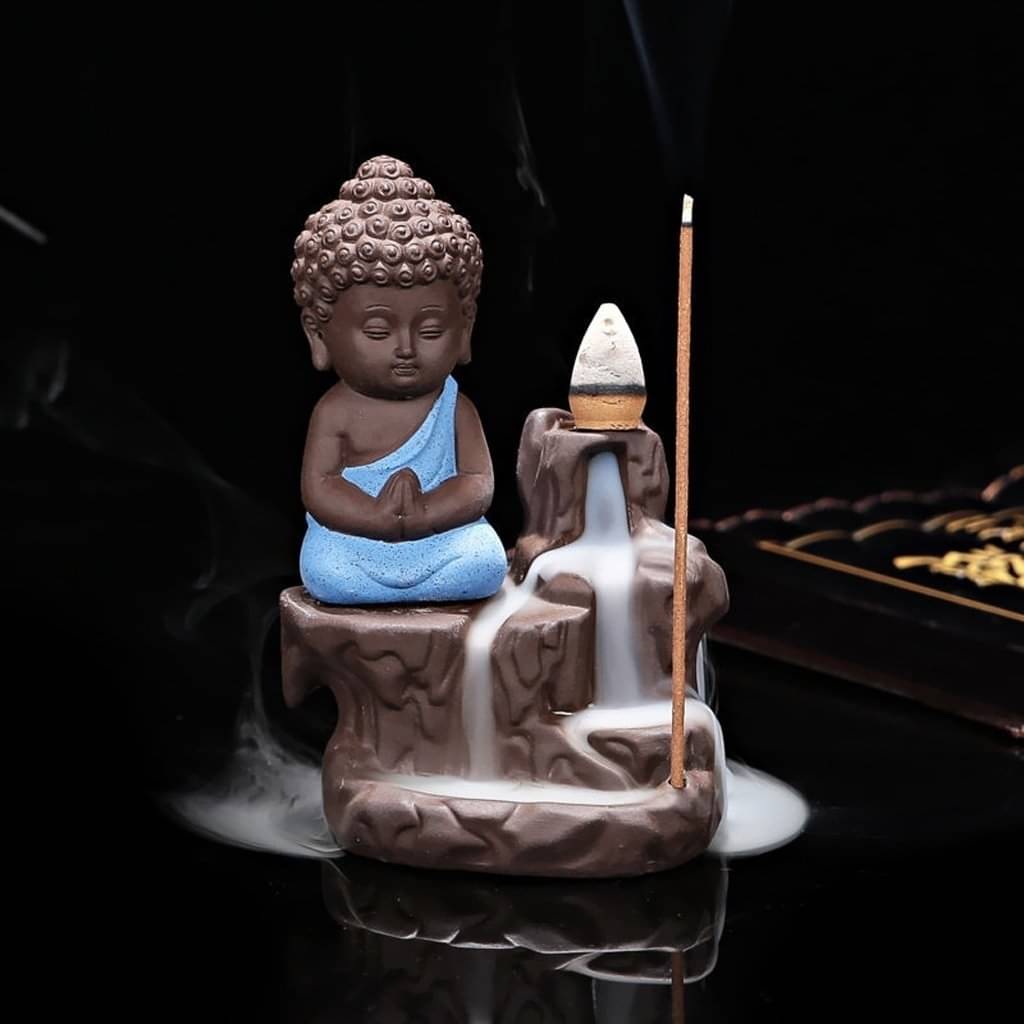eCraftIndia Blue & Brown Buddha Smoke Fountain Showpiece eCraftIndia Blue & Brown Buddha Smoke Fountain Showpiece