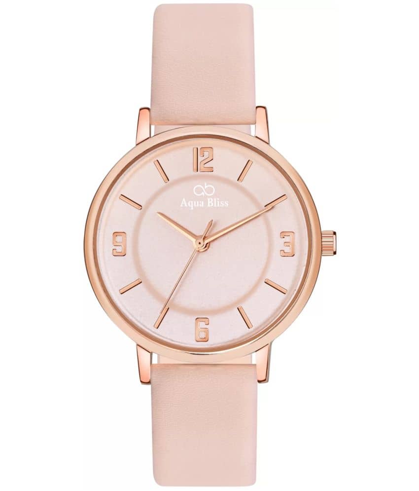 AQUA BLISS - Pink Leather Analog Womens Watch