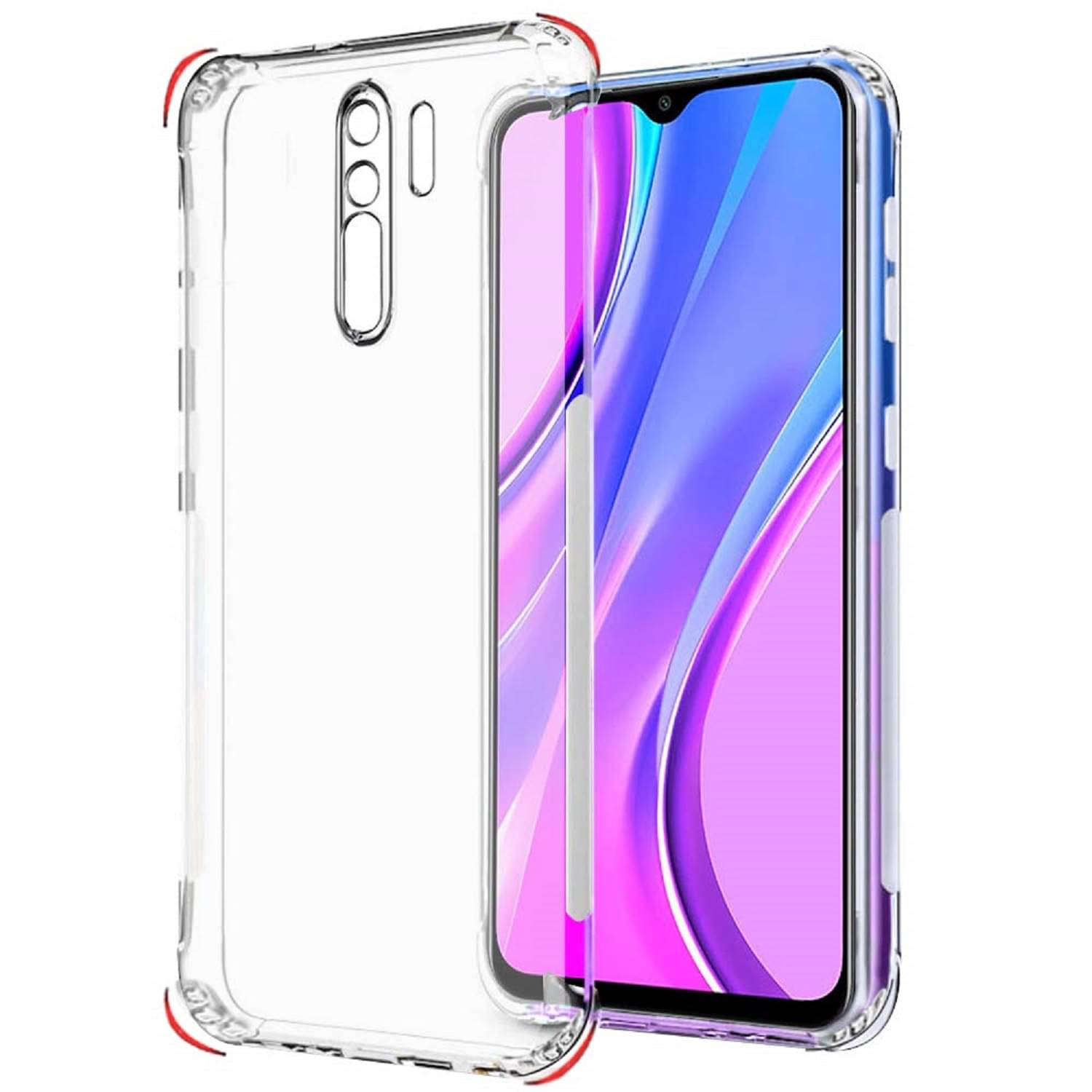     			Case Vault Covers - Transparent Silicon Silicon Soft cases Compatible For Xiaomi Redmi 9 Prime ( Pack of 1 )