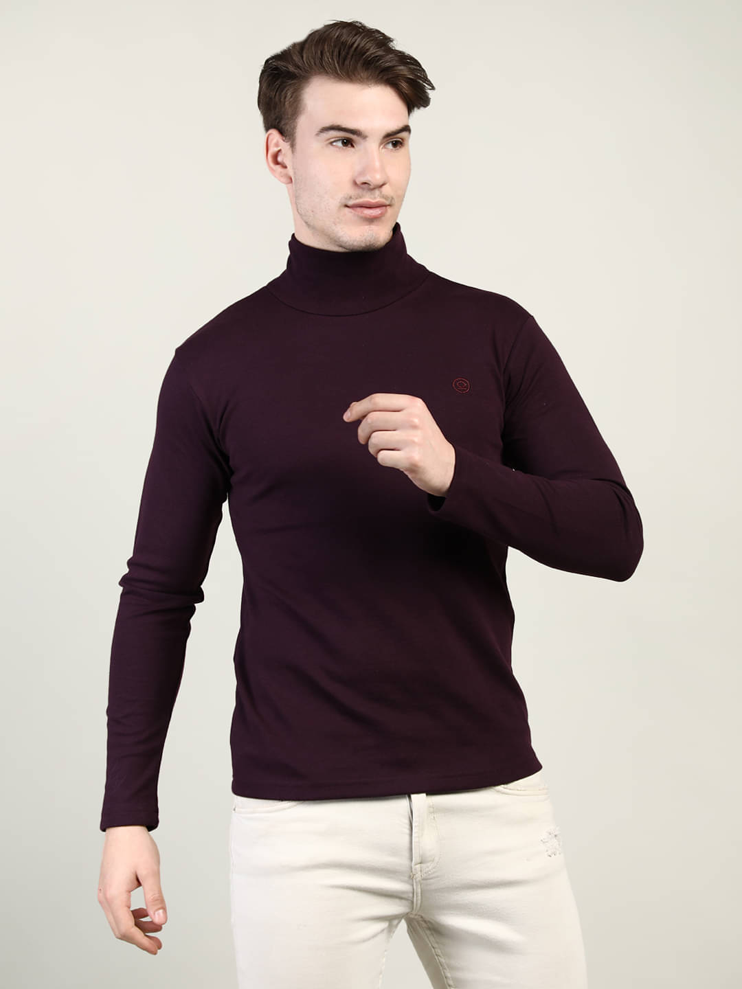     			Chkokko Pack of 1 Cotton Regular Fit Men's T-Shirt ( Purple )