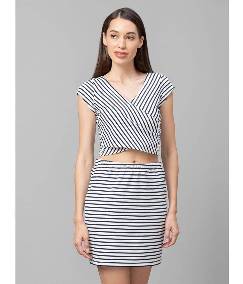     			Globus - White Polyester Women's Cut Out Dress ( Pack of 1 )