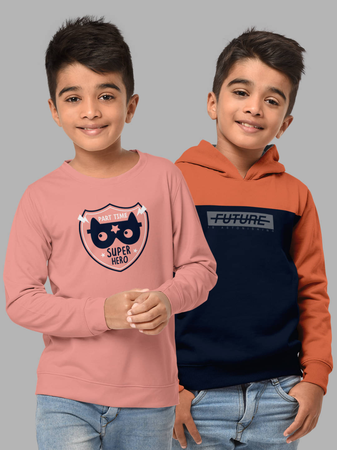     			HELLCAT Pack of 2 Boys Cotton Blend Sweatshirt ( Multicolor2 )