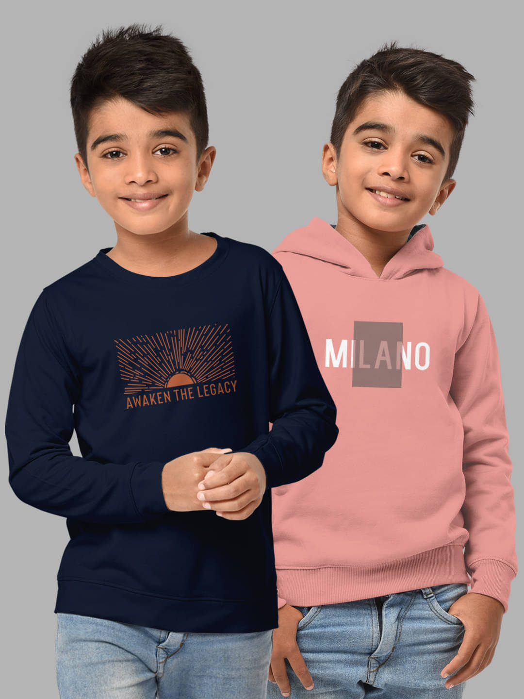     			HELLCAT Pack of 2 Boys Cotton Blend Sweatshirt ( Multicolor3 )