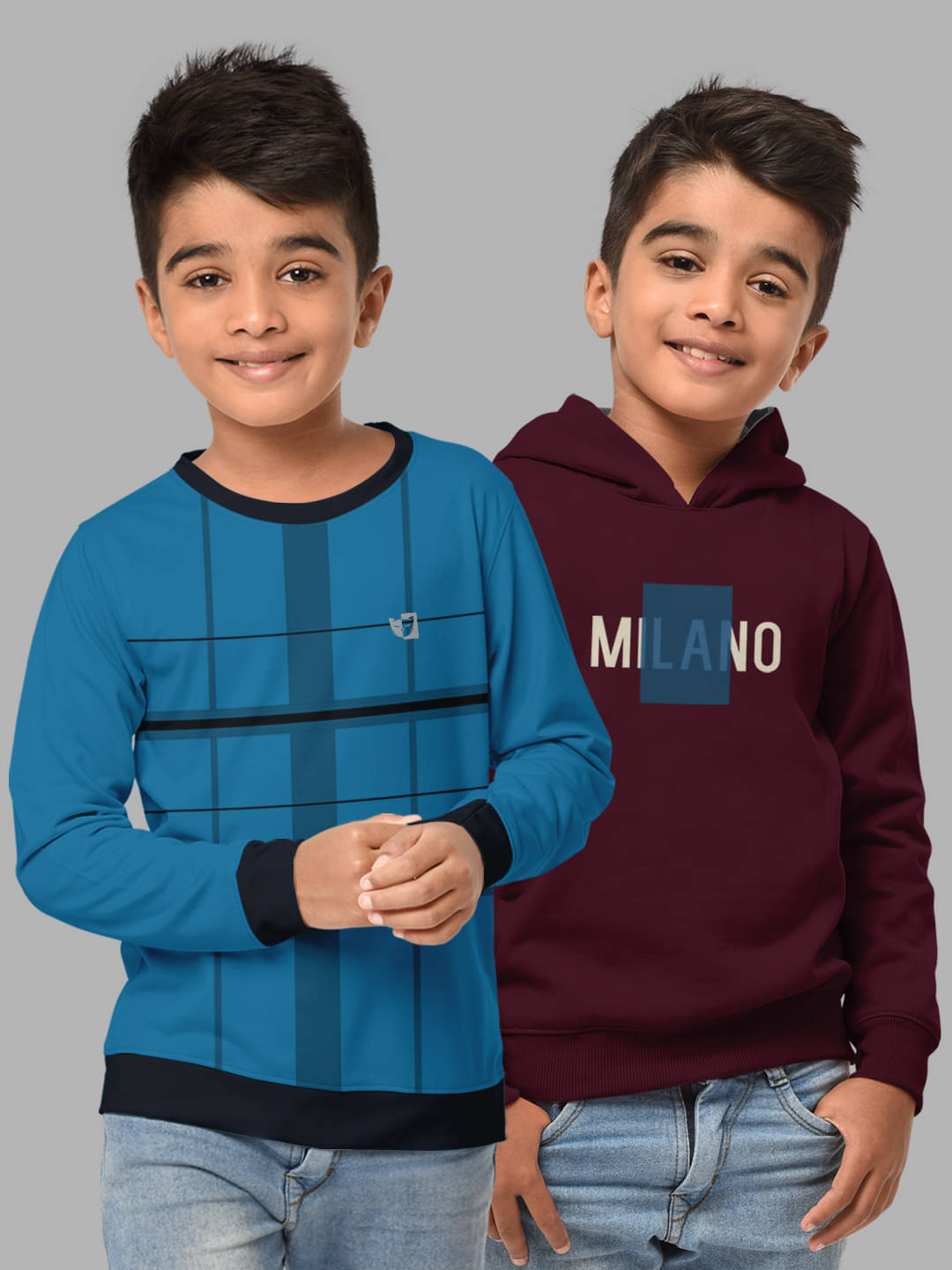     			HELLCAT Pack of 2 Boys Cotton Blend Sweatshirt ( Multicolor3 )