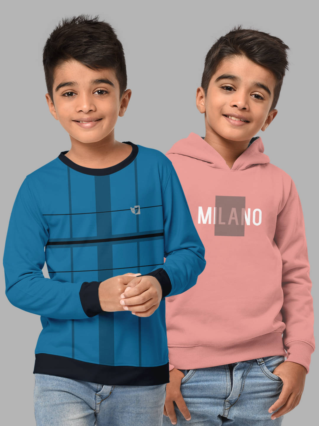     			HELLCAT Pack of 2 Boys Cotton Blend Sweatshirt ( Multicolor )