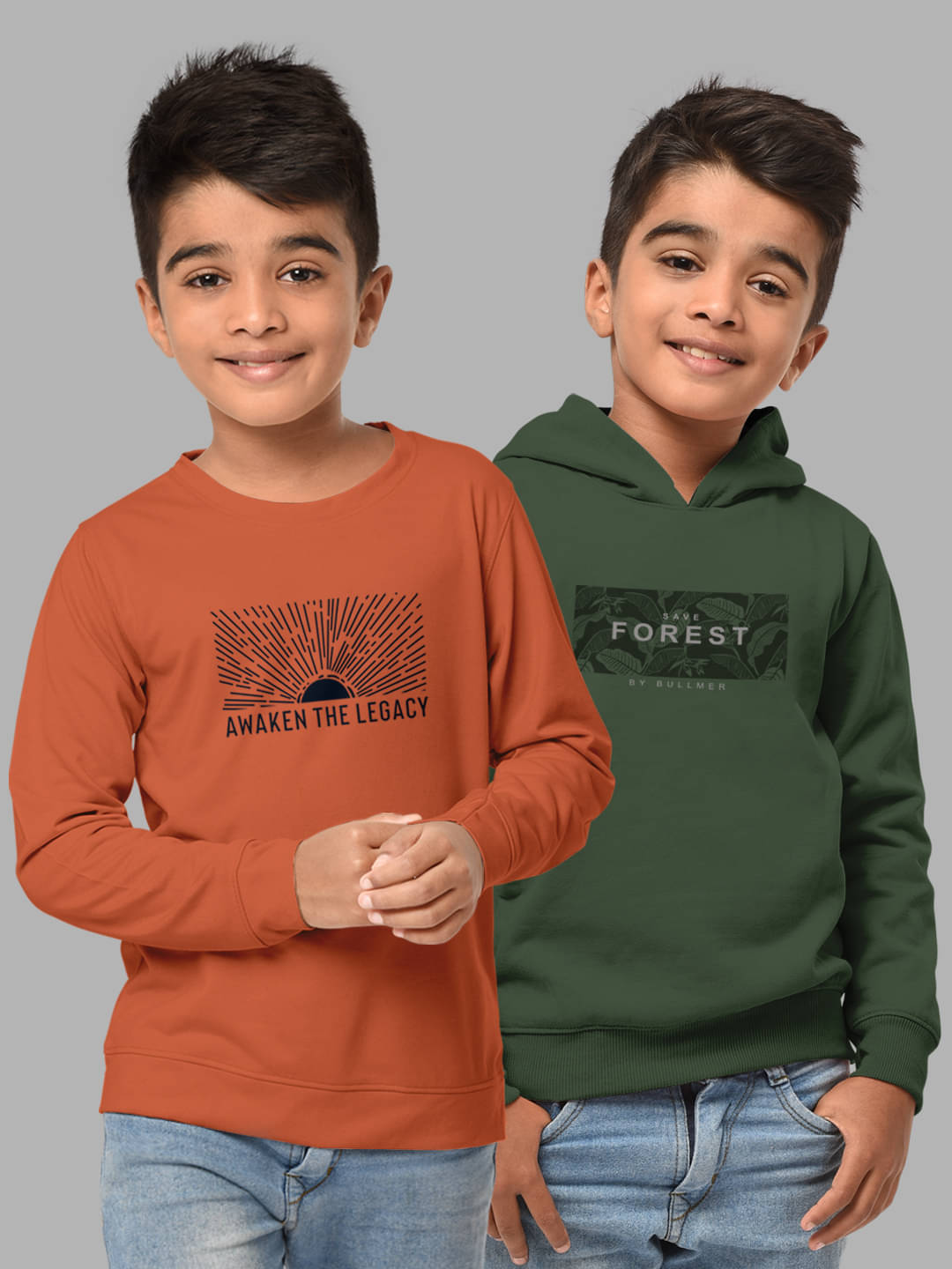     			HELLCAT Pack of 2 Boys Cotton Blend Sweatshirt ( Multicolor2 )