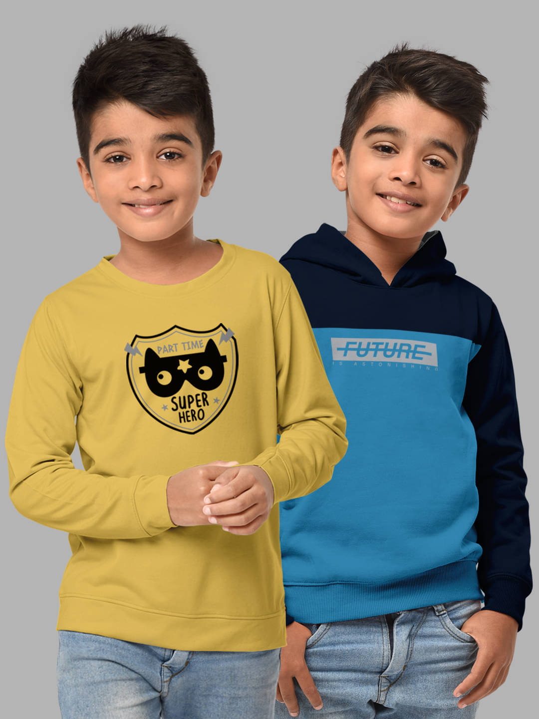     			HELLCAT Pack of 2 Boys Cotton Blend Sweatshirt ( Multicolor4 )