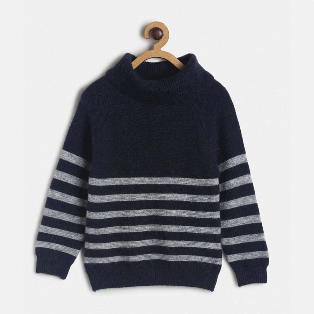 MINIKLUB Baby Boy Navy Sweater Pack Of 1 MINIKLUB Baby Boy Navy Sweater Pack Of 1