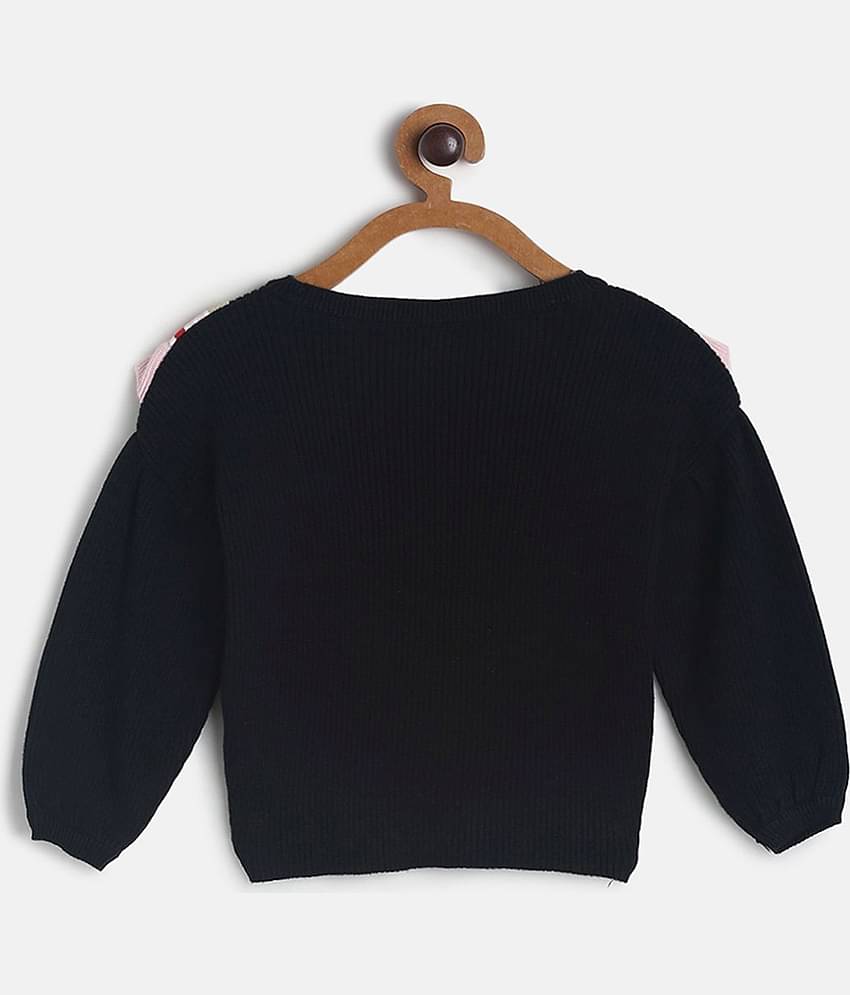 MINIKLUB Baby Girl Black Sweater Pack Of 1