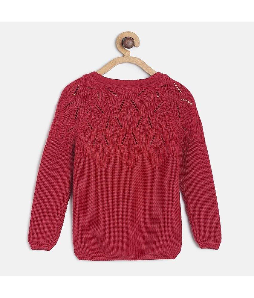 MINIKLUB Baby Girl Red Sweater Pack Of 1