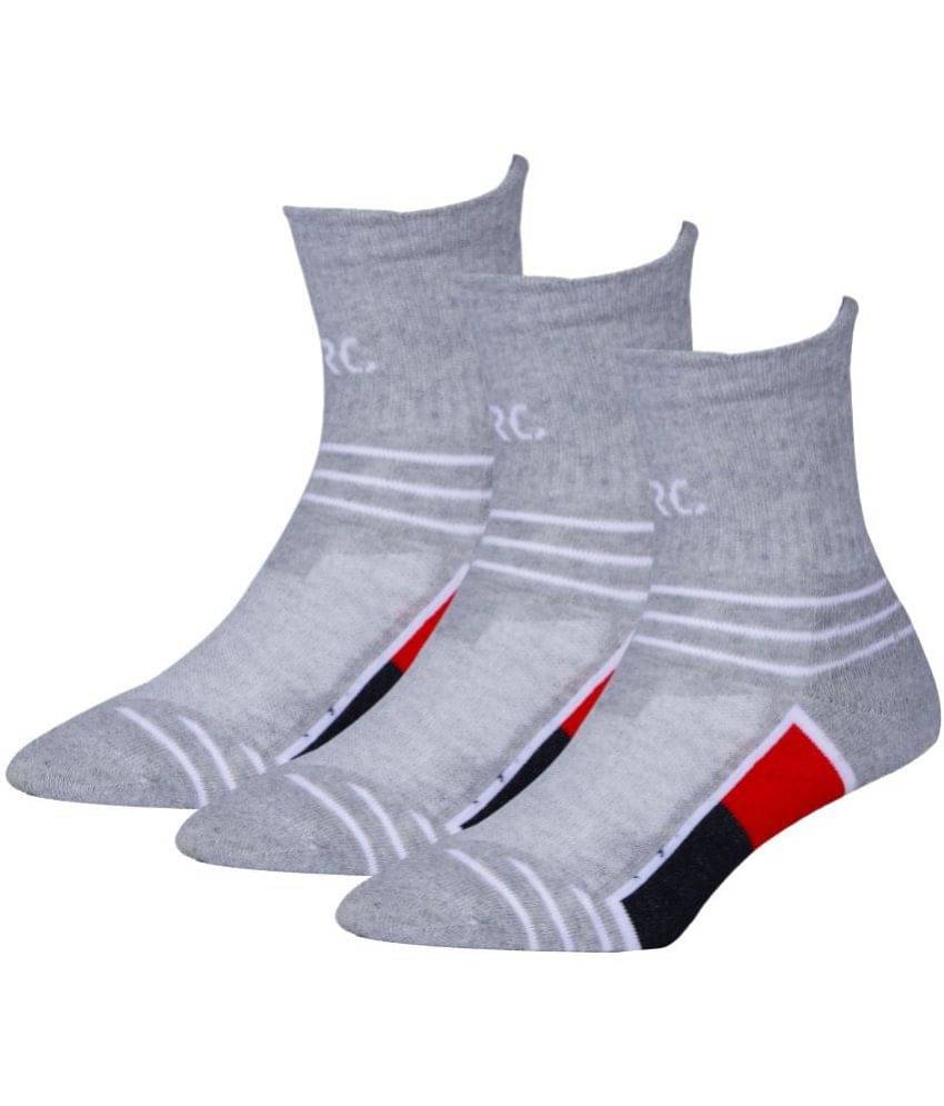     			RC. ROYAL CLASS - Cotton Men's Striped Charcoal Mid Length Socks ( Pack of 3 )