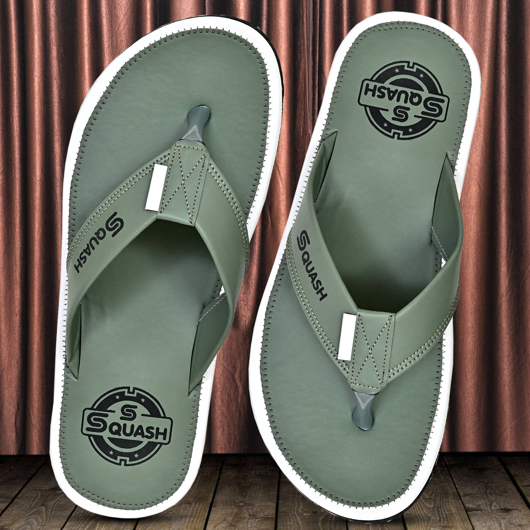     			Squash - Green Men's Thong Flip Flop