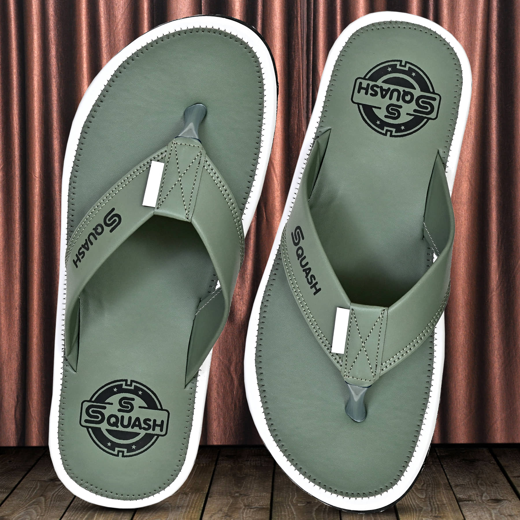 Squash - Green Men's Thong Flip Flop