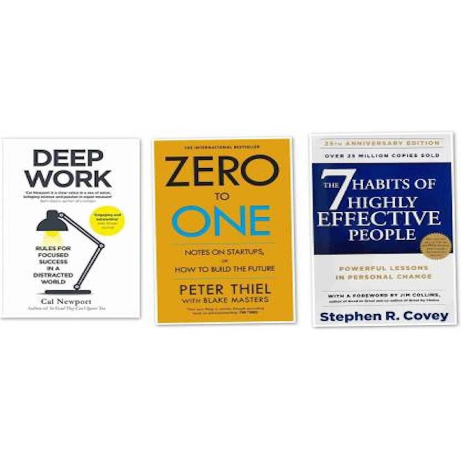 3 Books Combo, Deep Work+zero To One+7 Habits Of Highly Effective People (Paperback, Cal Newport, Peter, Stephen) 3 Books Combo, Deep Work+zero To One+7 Habits Of Highly Effective People (Paperback, Cal Newport, Peter, Stephen)