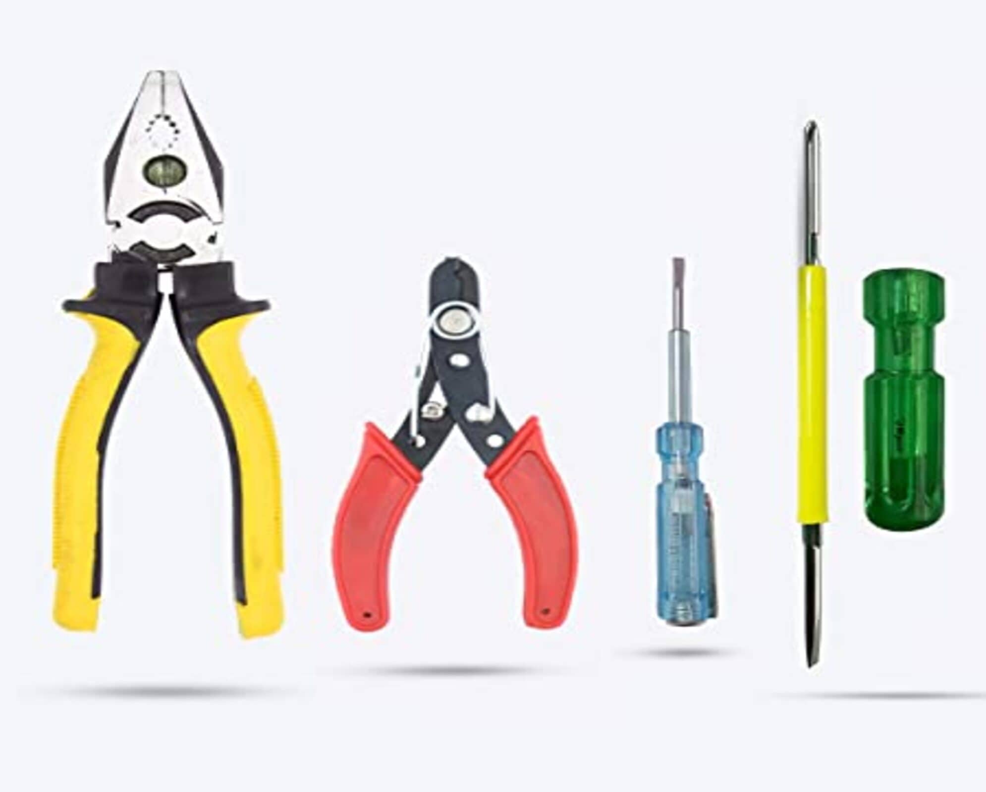 Aldeco Heavy duty Grip Plier (Pilash), Tester with Neon Bulb, Cutter, 2in1 Screw Driver. Perfect Combination for Domestic & Industrial Purpose.