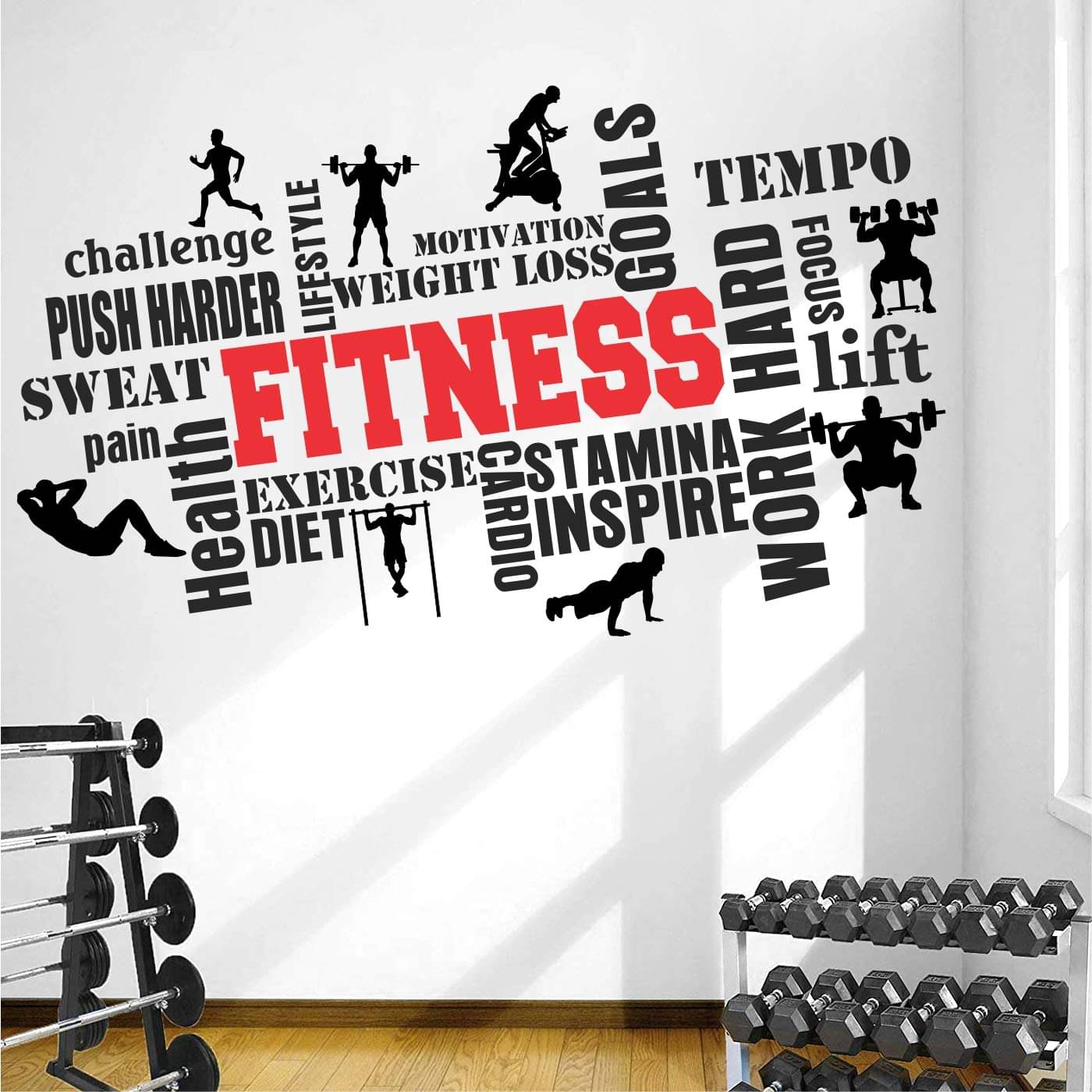 Asmi Collection Yoga and Fitness Motivational Quotes Wall Sticker ( 55 x 92 cms ) Asmi Collection Yoga and Fitness Motivational Quotes Wall Sticker ( 55 x 92 cms )