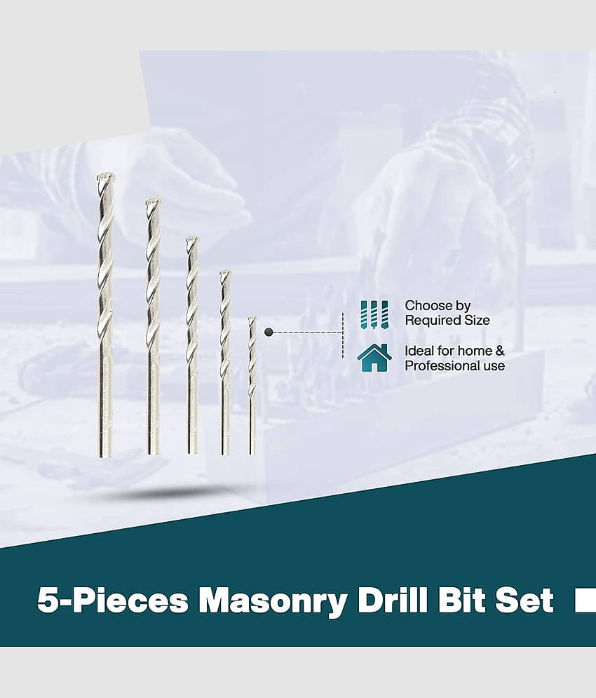Aldeco Wood Drill Bit Set of 5 Pcs (4, 5, 6, 8, 10 mm) for Hole in Wood, for multipurpose uses.