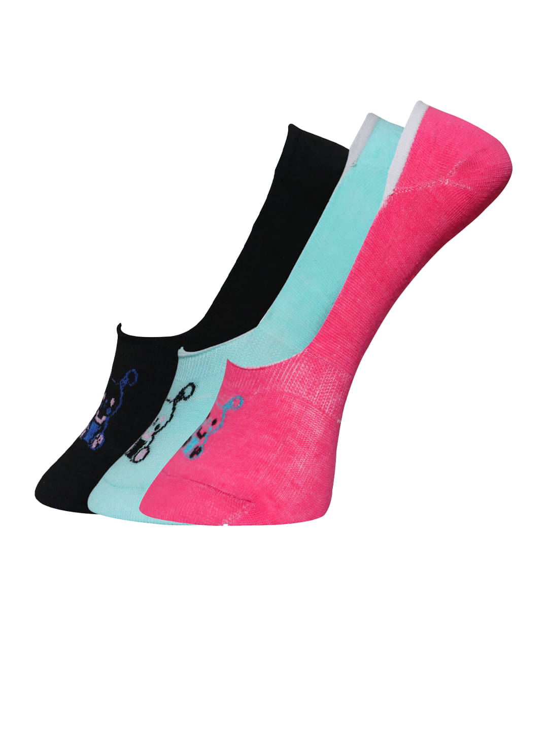     			Dollar - Multicolor Cotton Women's No Show Socks ( Pack of 3 )