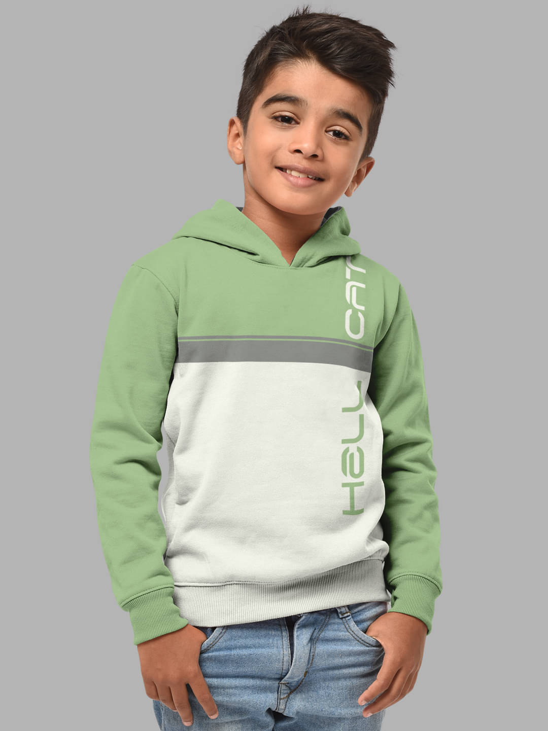     			HELLCAT Pack of 1 Boys Cotton Blend Sweatshirt ( Green )