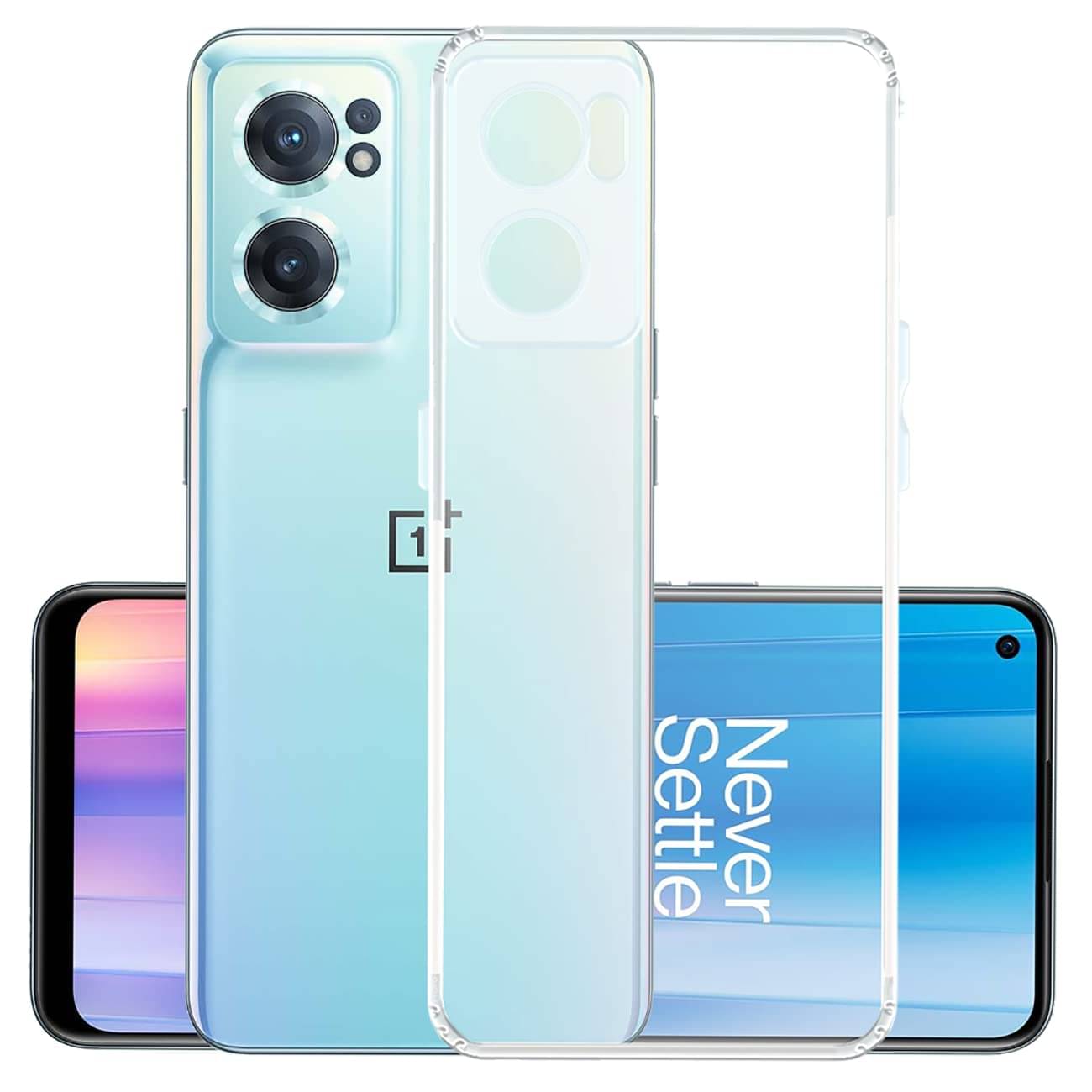 Kosher Traders - Transparent Silicon Plain Cases Compatible For Oneplus Nord Ce2 5g ( Pack of 1 ) Kosher Traders - Transparent Silicon Plain Cases Compatible For Oneplus Nord Ce2 5g ( Pack of 1 )