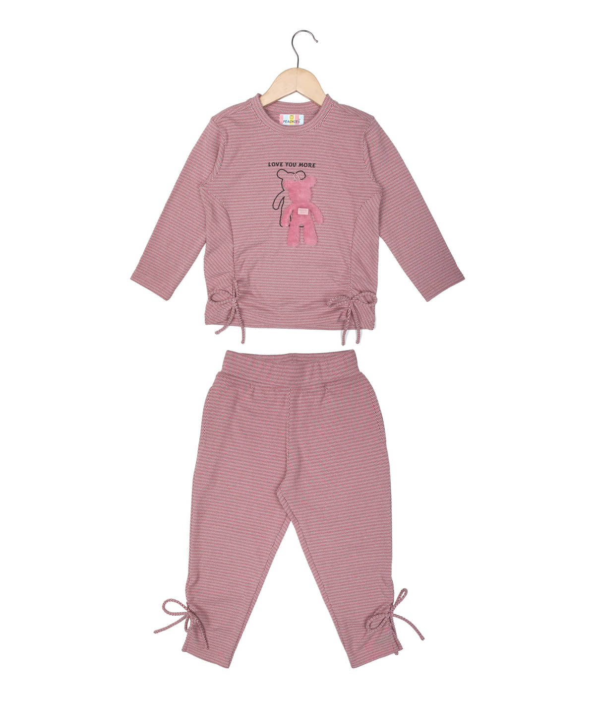 PEACHIES Girls Cotton Blend Tracksuit For ( Maroon )