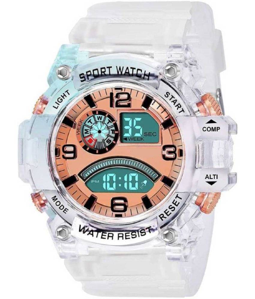     			Renaissance Traders - White Silicon Digital Men's Watch
