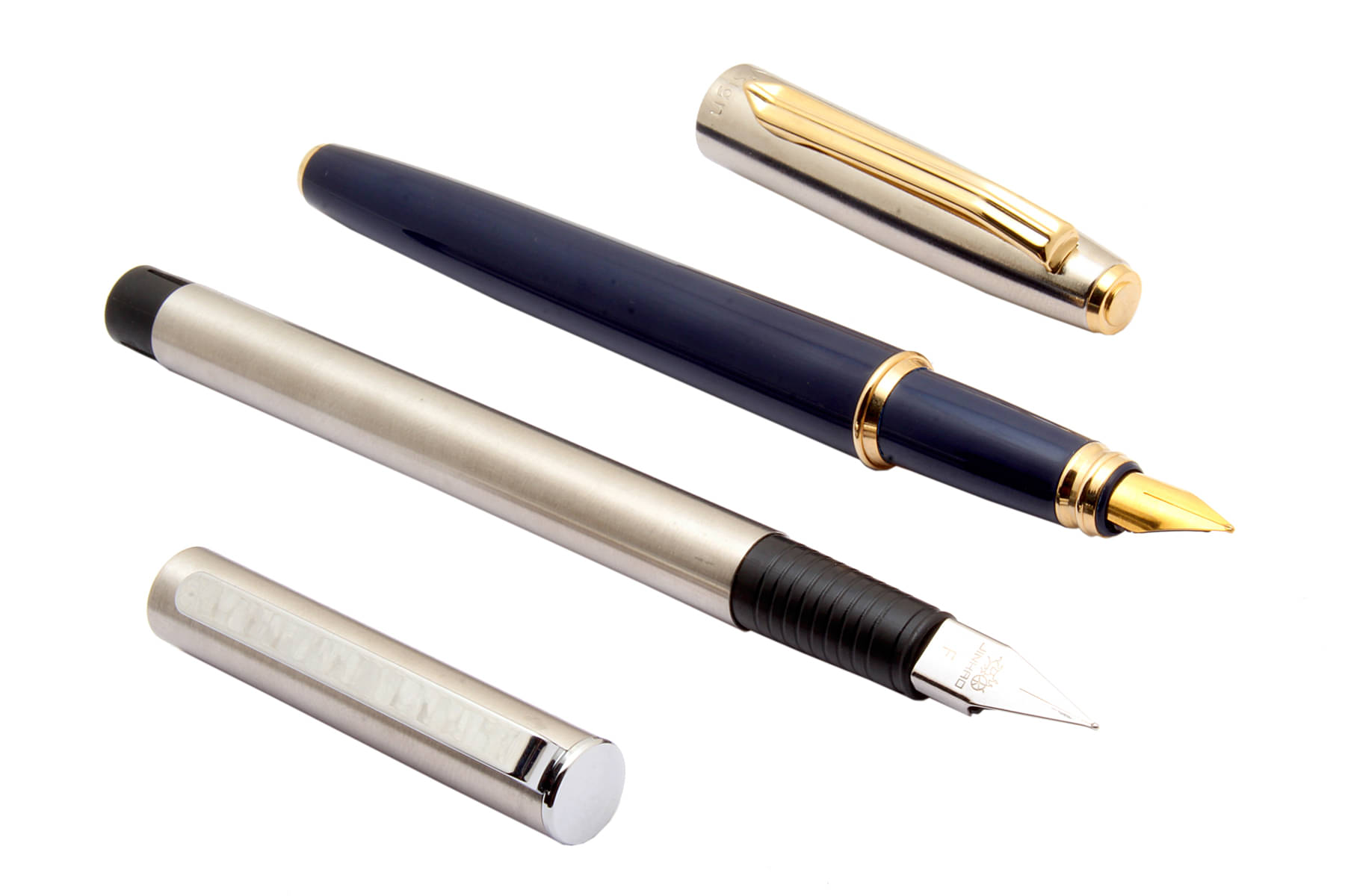     			Srpc Set Of Vsign Stride And Jinhao 65 Stainless Steel Fountain Pens Fine Nib