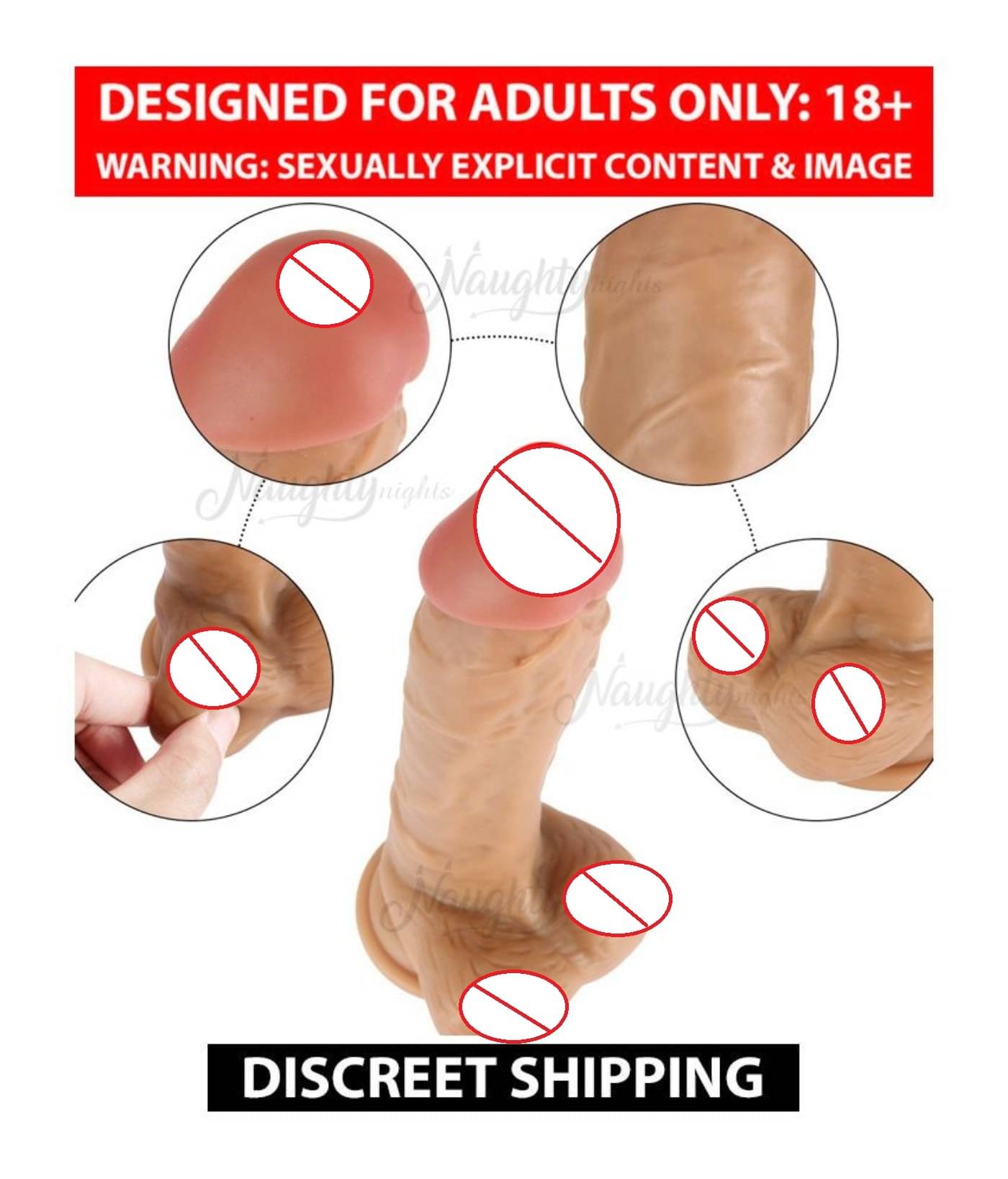     			Super Premium Quality Suction Base 7 Inch Pink Head Skin Dildo For Women By Kamahouse
