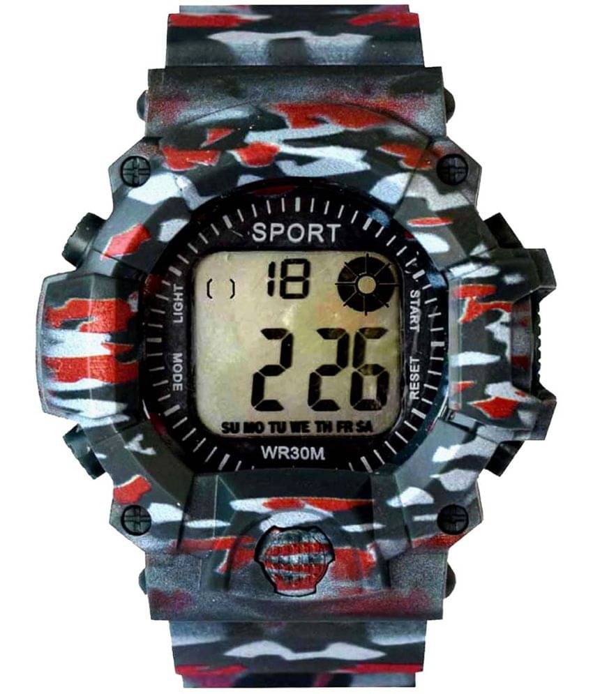     			VITREND - Multicolor Silicon Digital Men's Watch