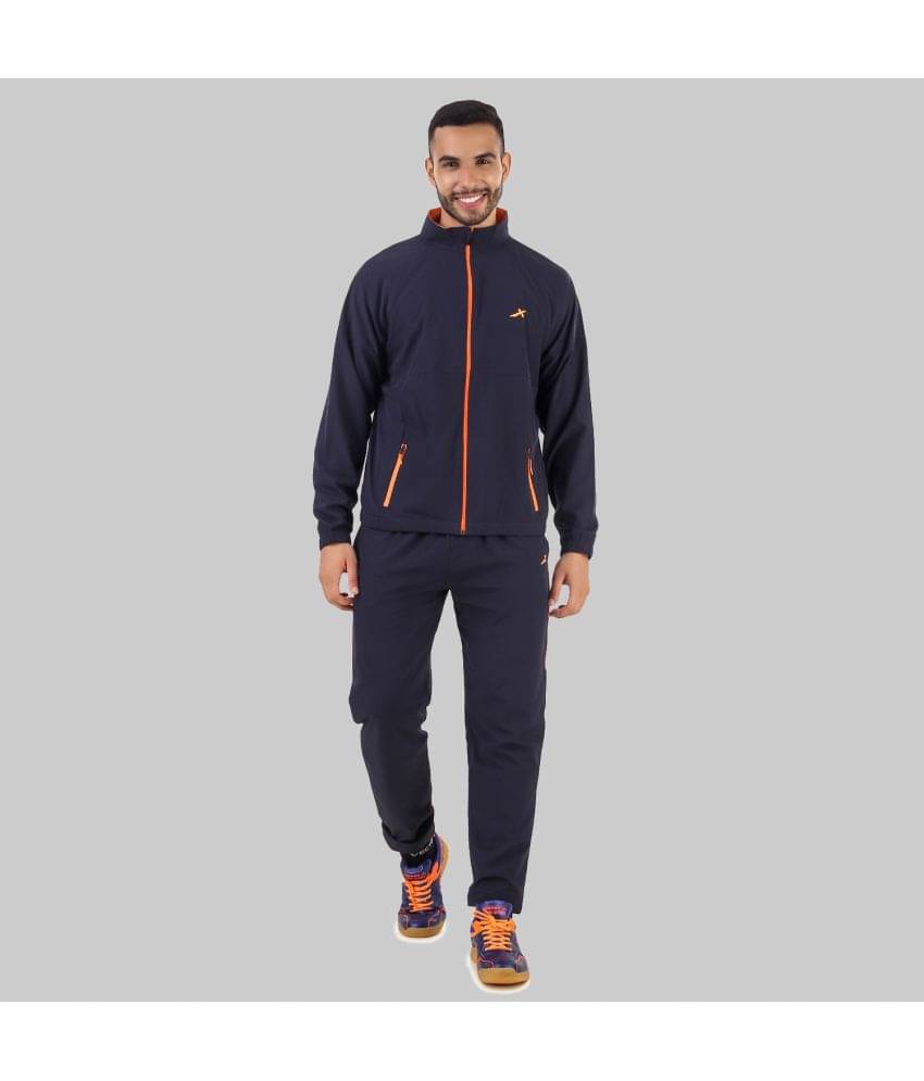 Vector X - Navy Polyester Regular Fit Solid Men's Sports Tracksuit ( Pack of 1 ) Vector X - Navy Polyester Regular Fit Solid Men's Sports Tracksuit ( Pack of 1 )