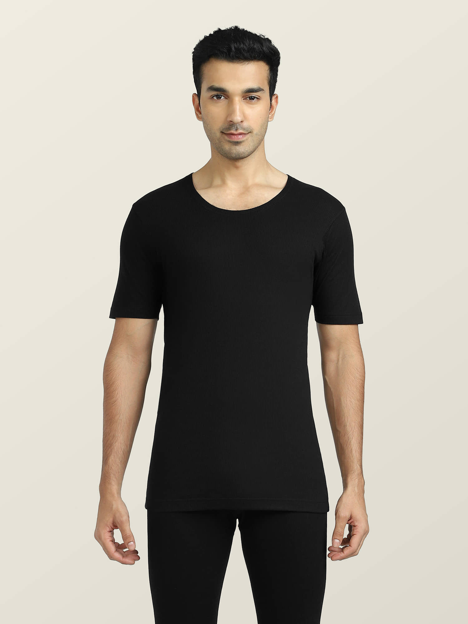 XYXX Cotton Men's Thermal Tops ( Black ) XYTHEHST01