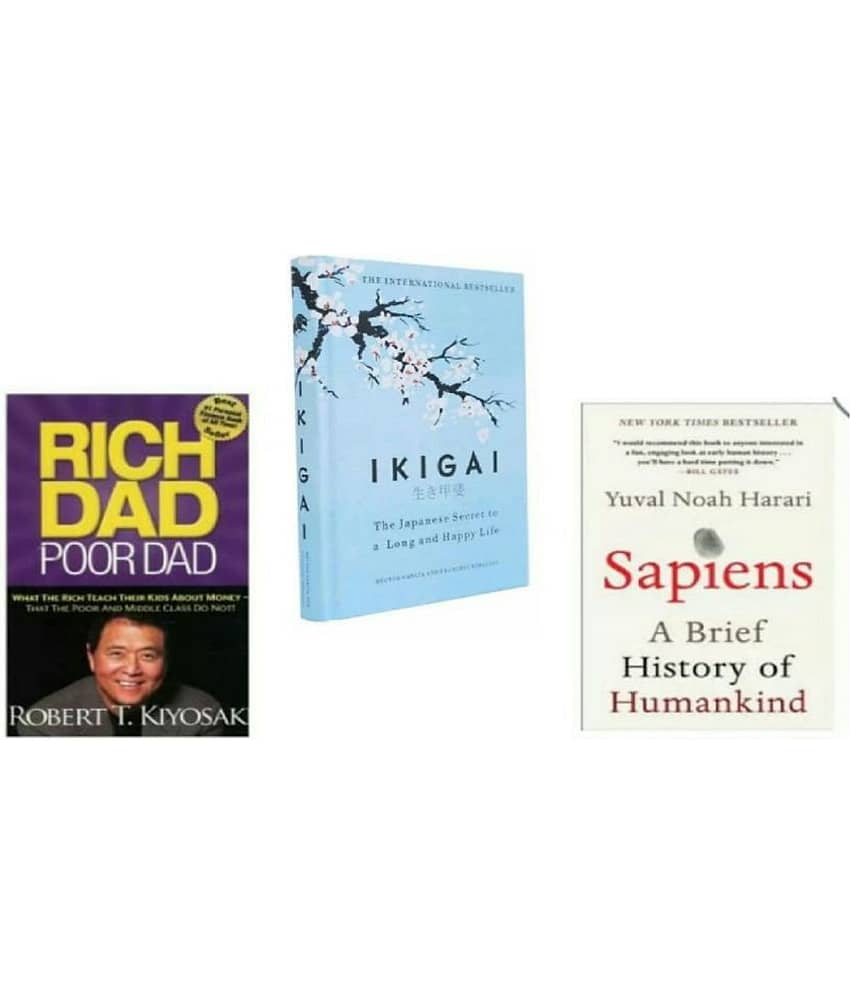 (combo of three Sapiens , IKIGAI & Rich dad) - Stationery | Buy online on ZillyBuy