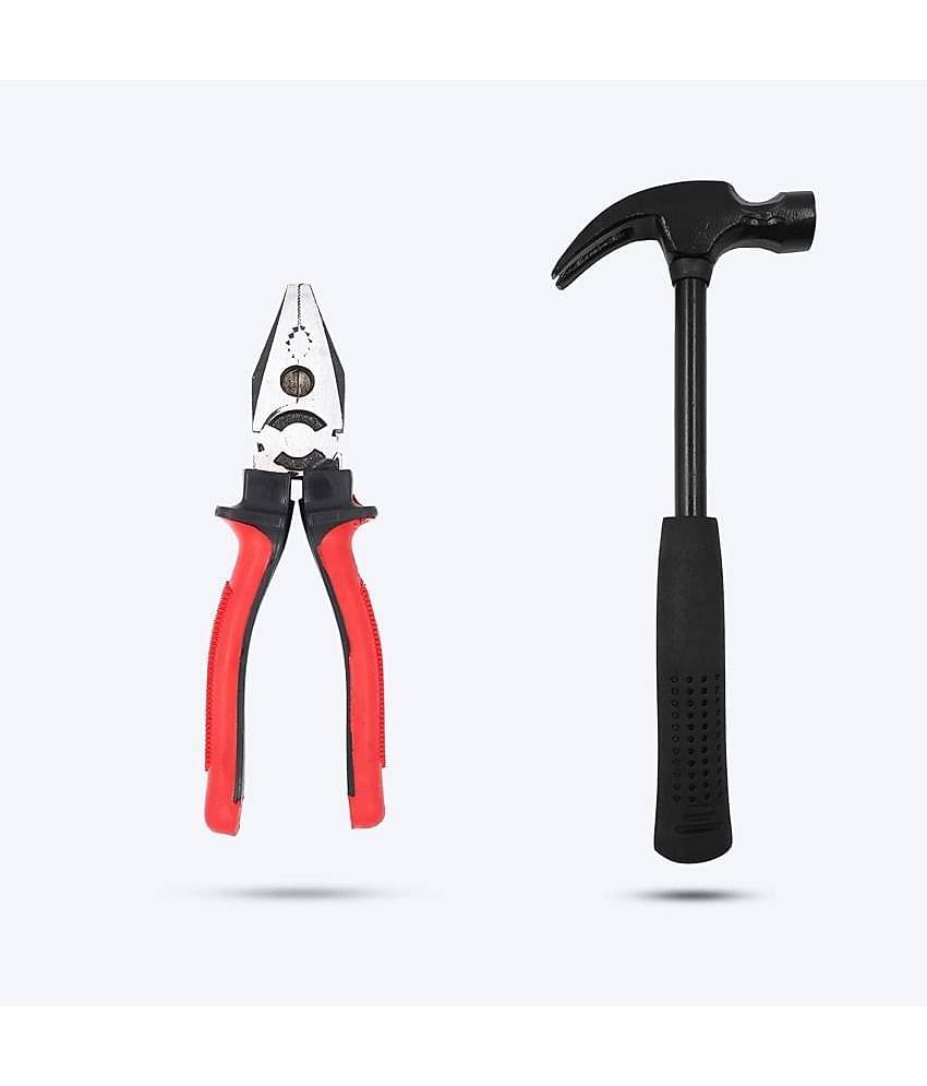 Aldeco Hand Tool Kit Heavy duty Grip Plier (Pilash) with Claw Hammer. Combination Tools For Domestic & Industrial Purpose.