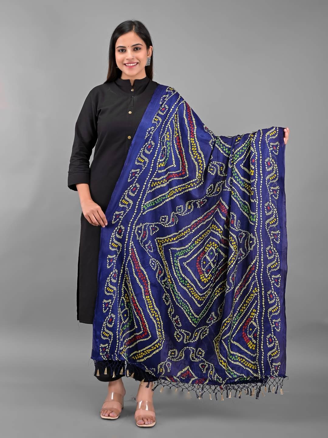     			Apratim - Blue Silk Women's Dupatta - ( Pack of 1 )
