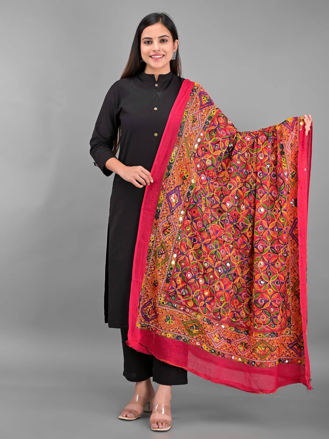 Apratim - Pink Cotton Women's Dupatta - ( Pack of 1 ) - Dupattas & Shawls | Buy online on ZillyBuy