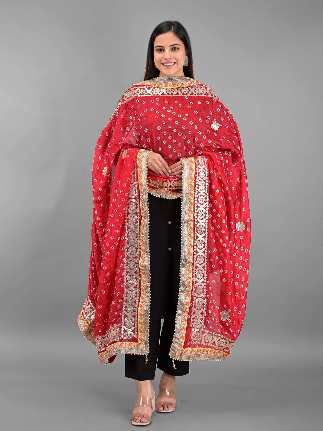     			Apratim - Red Silk Women's Dupatta - ( Pack of 1 )