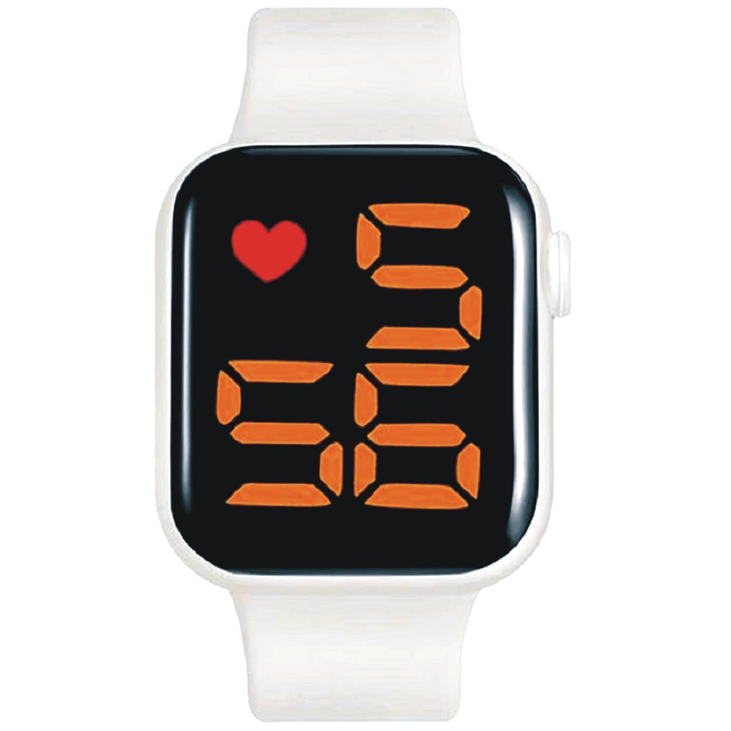 Renaissance Traders - White Silicon Digital Womens Watch