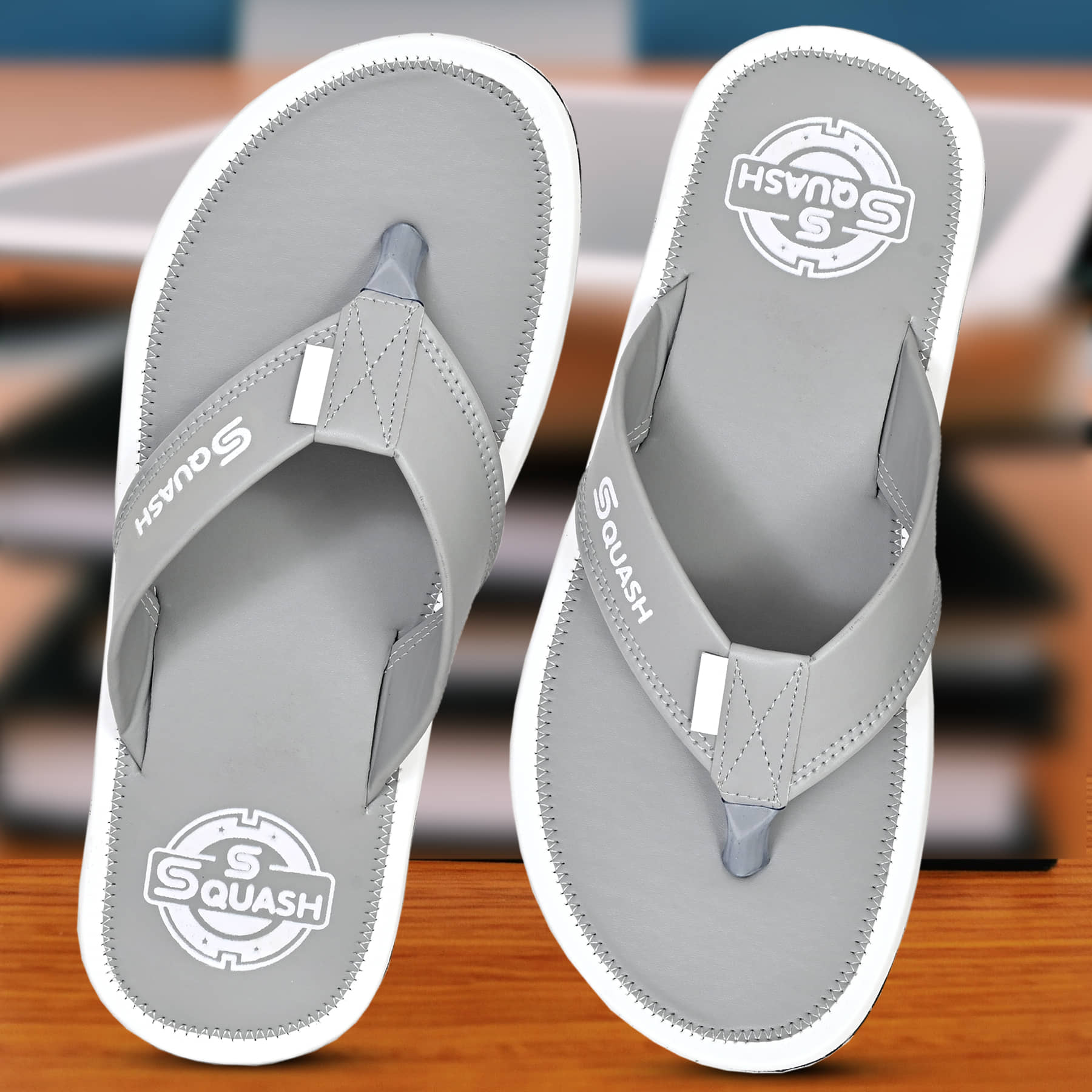 Squash - Grey Men's Thong Flip Flop