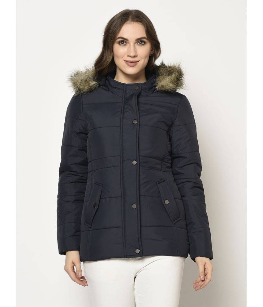 Trufit Polyester Navy Hooded Jackets Single Trufit Polyester Navy Hooded Jackets Single