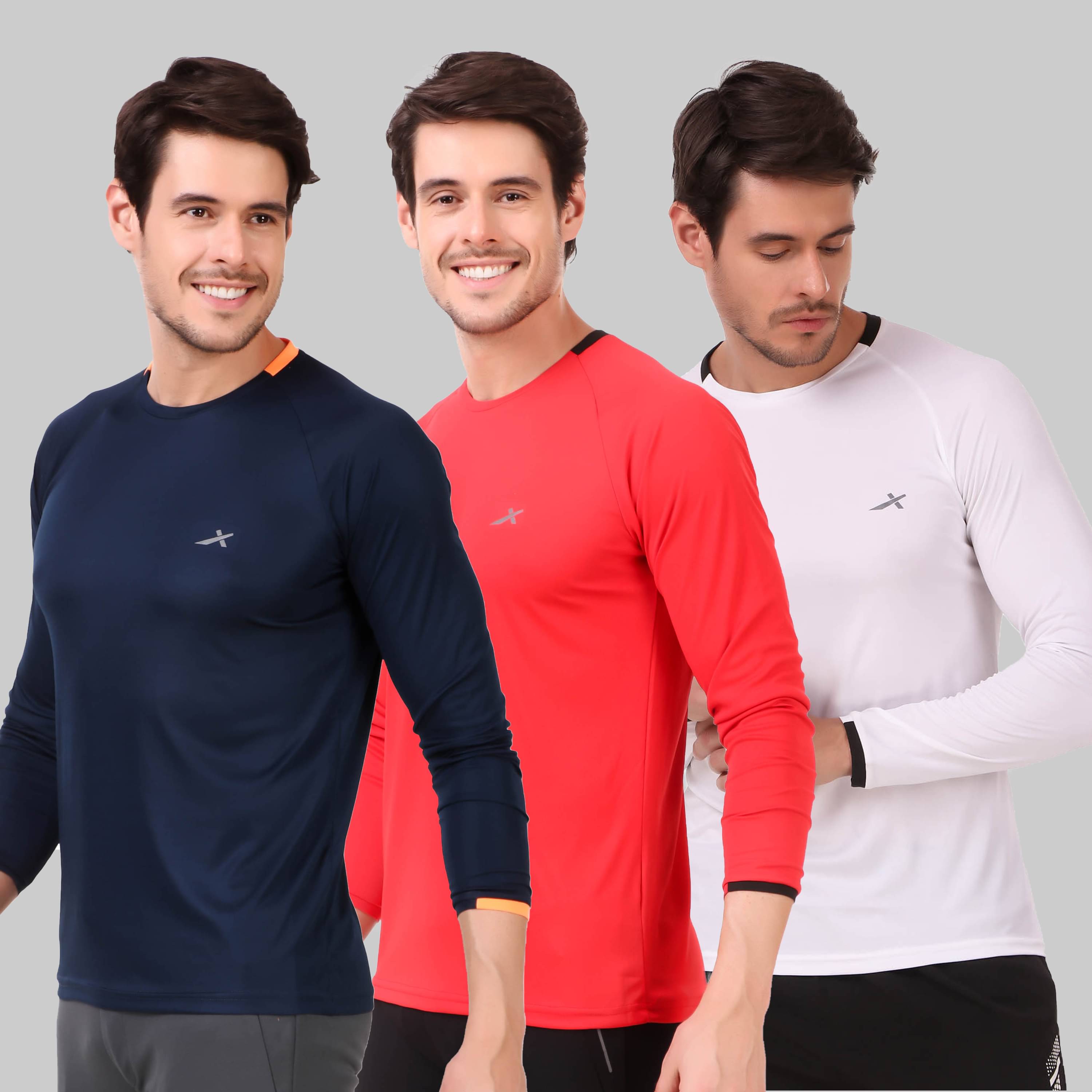 Vector X - Multicolor Polyester Regular Fit Men's Sports T-Shirt ( Pack of 3 ) Vector X - Multicolor Polyester Regular Fit Men's Sports T-Shirt ( Pack of 3 )
