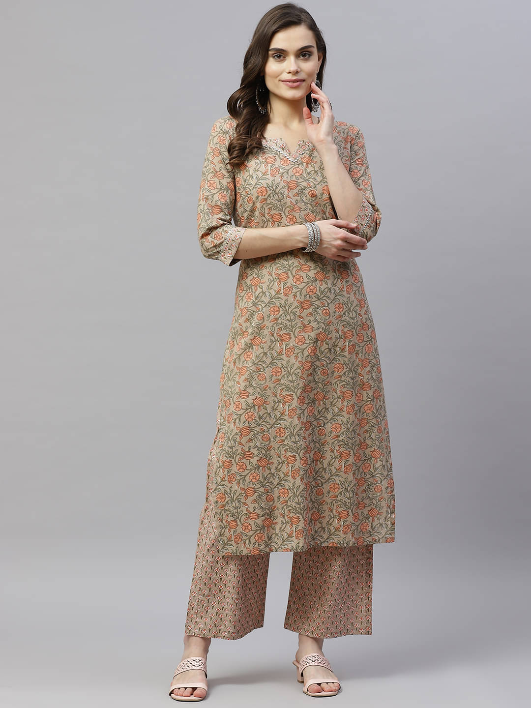 miravan - Beige Straight Cotton Women's Stitched Salwar Suit ( Pack of 1 ) miravan - Beige Straight Cotton Women's Stitched Salwar Suit ( Pack of 1 )