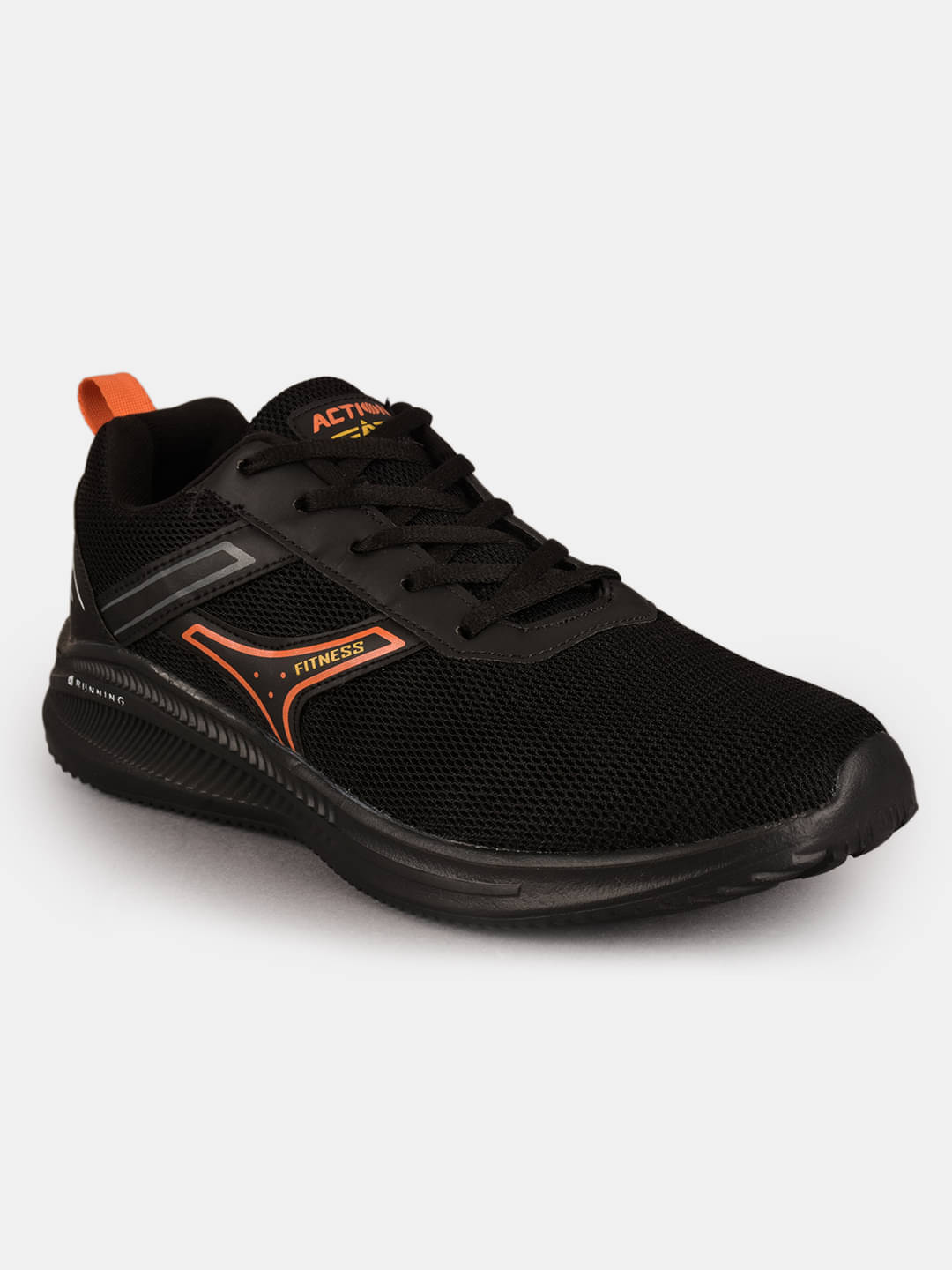 Action - Lace-up Sport shoe Black Men's Sports Running Shoes Action - Lace-up Sport shoe Black Men's Sports Running Shoes