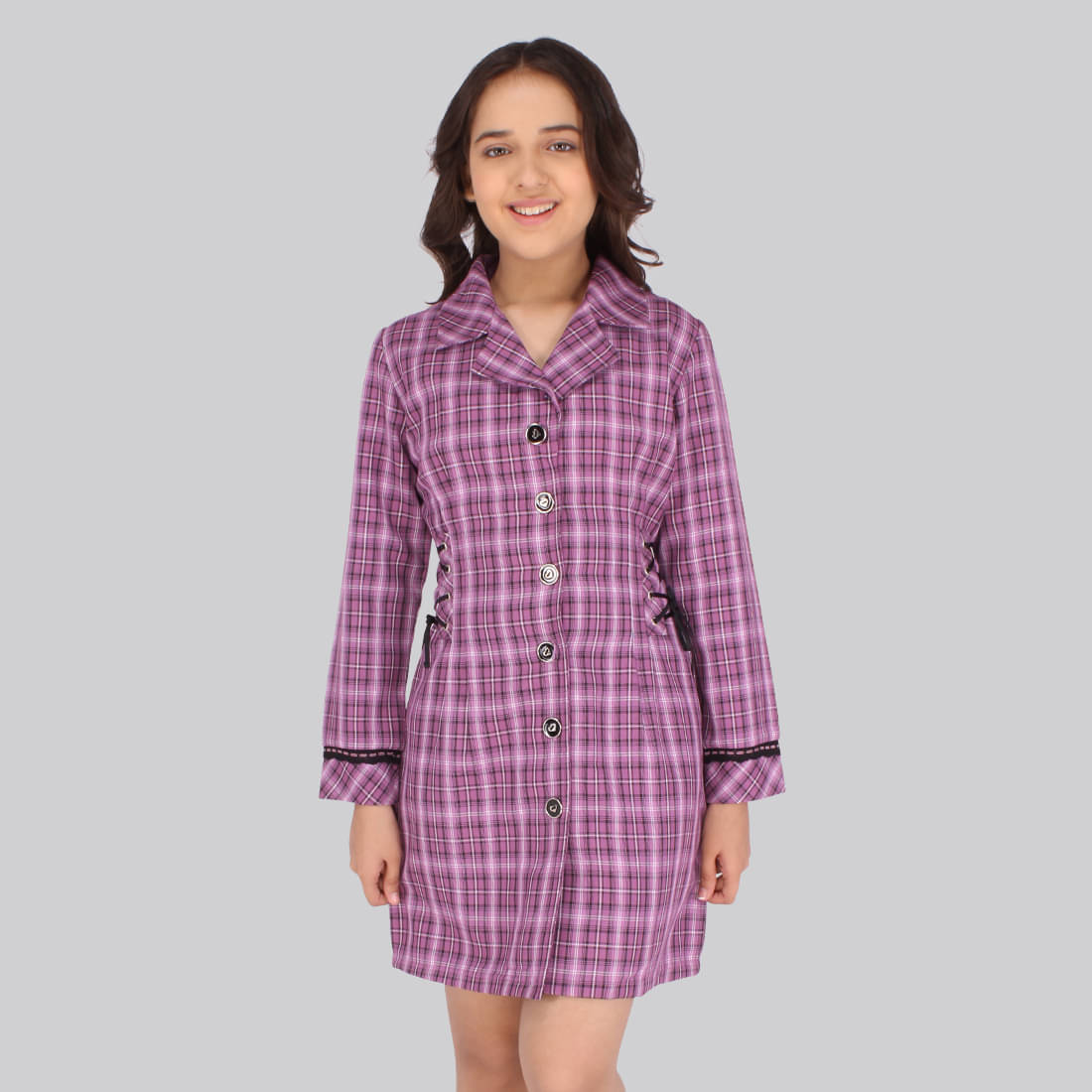 Cutecumber Polyester Shirt Dress For Girls ( Pack of 1 , Mauve ) Cutecumber Polyester Shirt Dress For Girls ( Pack of 1 , Mauve )