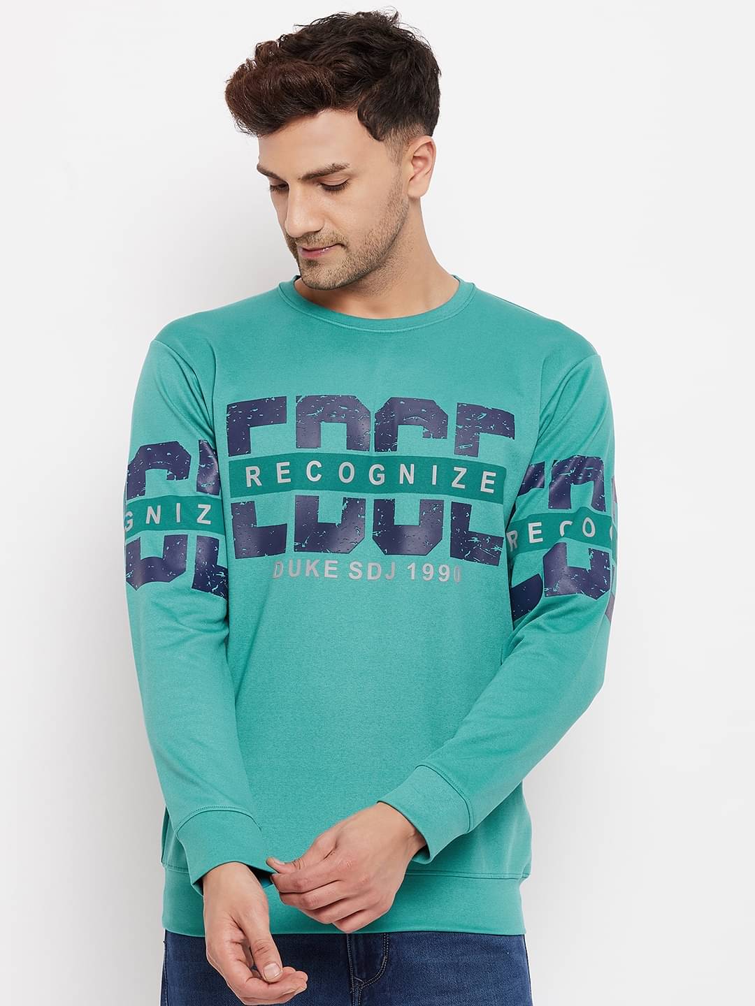     			Duke - Blue Fleece Regular Fit Men's Sweatshirt ( Pack of 1 )